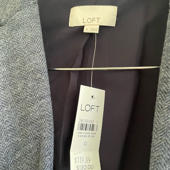 Anne Taylor loft blue tweet jacket size 0 NWT - Picture 2 of 4